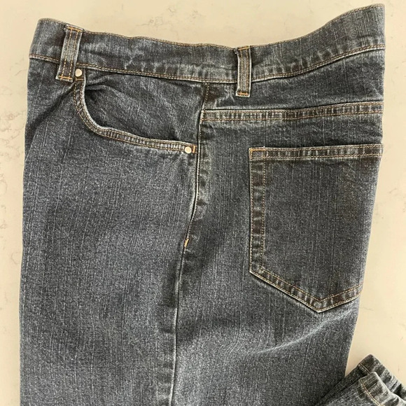 Jones New York Signature 5 Pocket Midrise Dk Wash Cotton Denim Jeans Blue Sz 10 - Picture 9 of 11